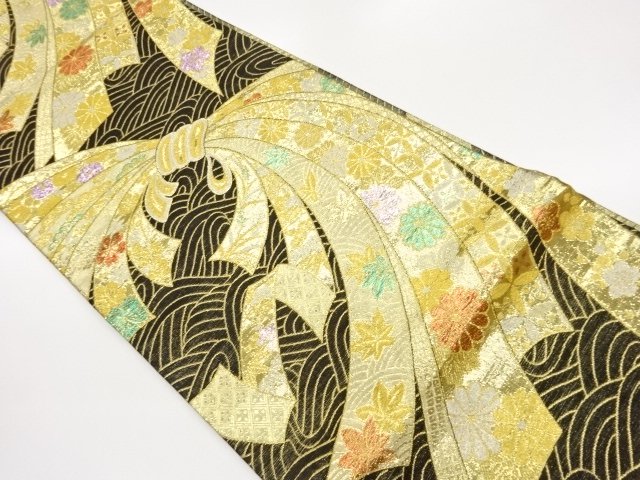 JAPANESE FUKURO OBI / WOVEN FLOWERS